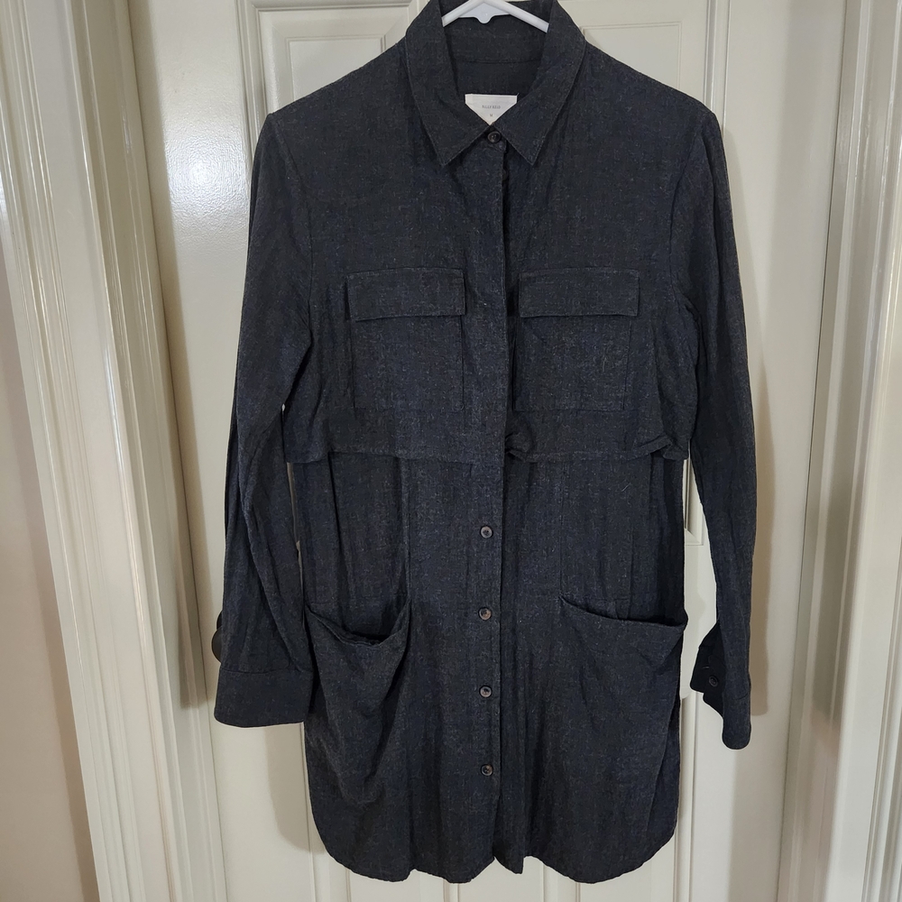 Women's Dark Gray Shirt Dress by Billy Reid.  Size Medium.